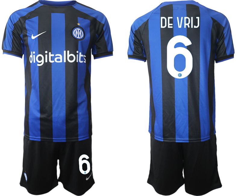 Men 2022-2023 Club Inter Milan home blue #6 Soccer Jersey